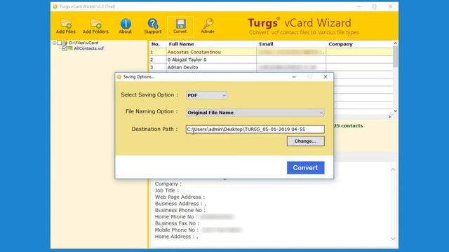 vCard VCF to PDF Converter I Save Android Contacts to PDF I Export VCF to PDF in Batch смотреть онлайн