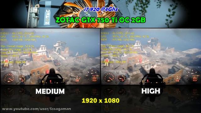 Fallout 4 - GTX 750 Ti 2GB - i7 920 - High 1080p Test смотреть онлайн