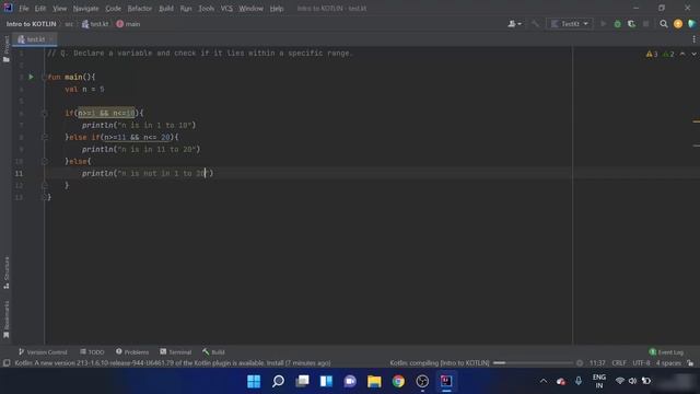 Kotlin Tutorial for Beginners - In expression in Kotlin (With Example) смотреть онлайн