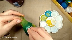 Как рисовать красками на СТЕКЛЕ | РОСПИСЬ БУТЫЛОК гуашью / акрилом | Bottle painting |