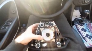 снятие руля на Hyundai Santa Fe