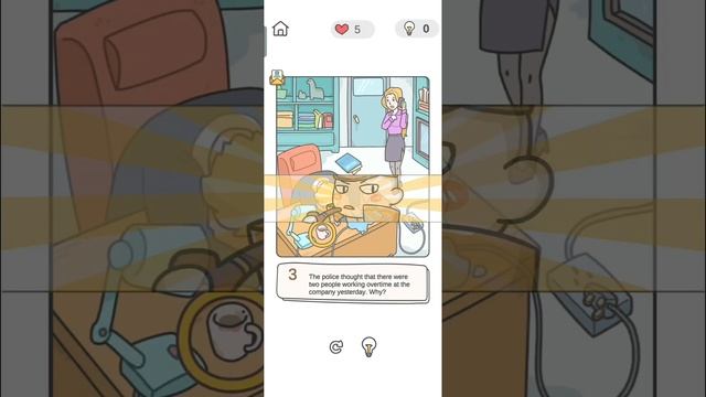 'Staff working overtime' brain out detective level walkthrough solution - brain out detective level смотреть онлайн