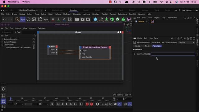 Cinema 4D XPresso: Show Hide User Data Elements смотреть онлайн