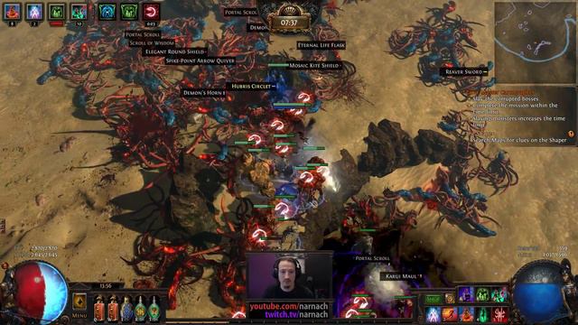 Zana T5 Map: Canyon - Dark Pact Necromancer #49 - SSF Path of Exile 3.0 Harbinger League смотреть онлайн