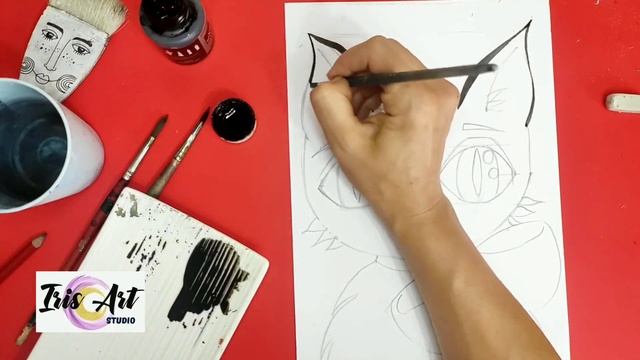 ?ART CLASS FOR CHILDREN 7+y.o. CAT/ DRAWING смотреть онлайн