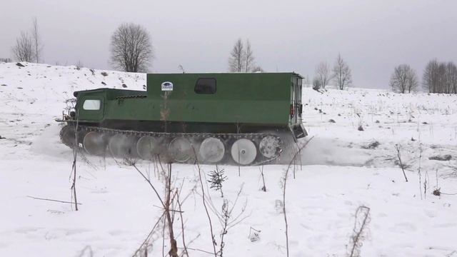 Вездеход-амфибия ГАЗ-73М (ГТМУ, ГТСМ). Испытания и обкатка после изготовления. смотреть онлайн