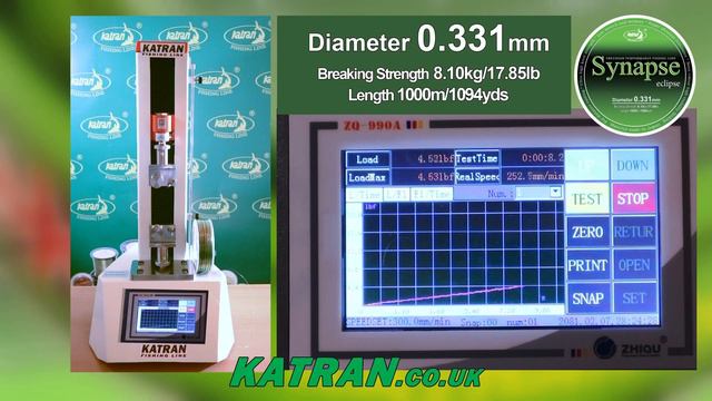 Katran Synapse Eclipse 0,331mm Breaking Strength TEST смотреть онлайн