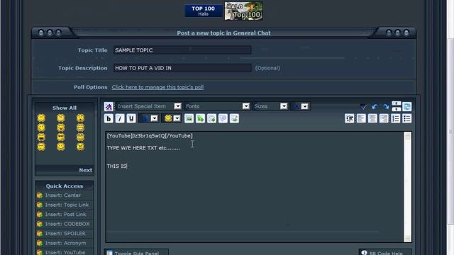 How to Put a Video in a Forum Topic смотреть онлайн