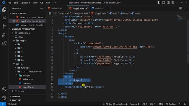Créer un Template en HTML/CSS + PHP et intégrer plusieurs pages смотреть онлайн