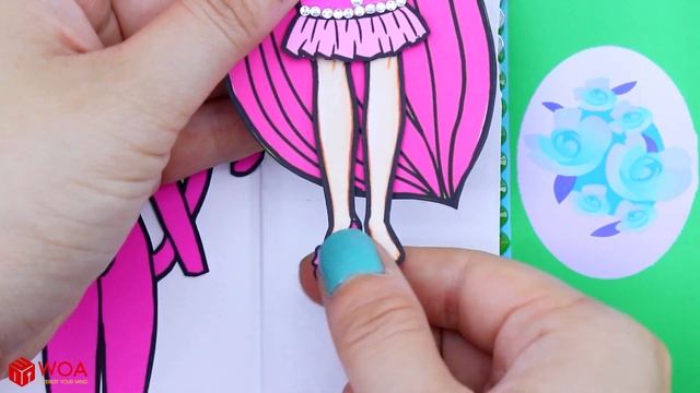 Бумажные Куклы Одеваются - Эльза Превращается В Тиффани - Barbie Story & Crafts смотреть онлайн