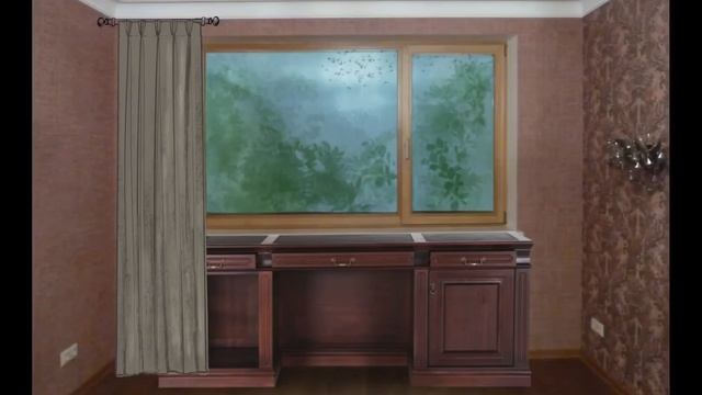 Эскиз штор на фото. Кабинет. I_Ra смотреть онлайн