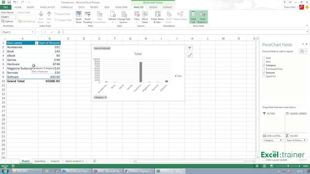 What's New in Excel 2013 - Pivot Charts смотреть онлайн