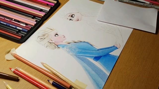 Drawing 2 Elsa Holding Hands - Frozen 2 смотреть онлайн