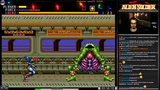 Alien Soldier прохождение [ Superhard ] (J) | Игра на (SEGA Genesis, Mega Drive) 1995 Стрим RUS смотреть онлайн