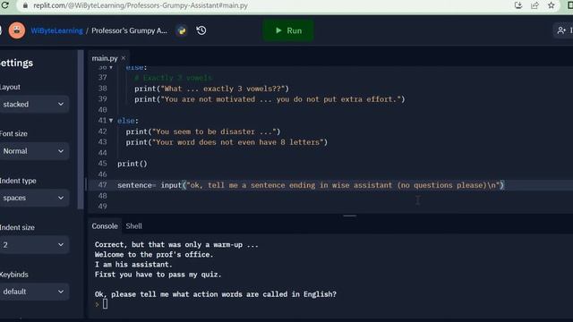 Python Programming: startswith, endswith methods: Indentations: Prof's Grumpy Assistant смотреть онлайн