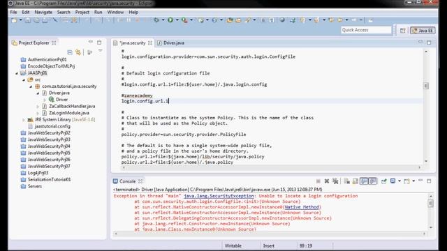 JAAS (Java Authentication and Authorization Service) - Prototype Project 03 смотреть онлайн