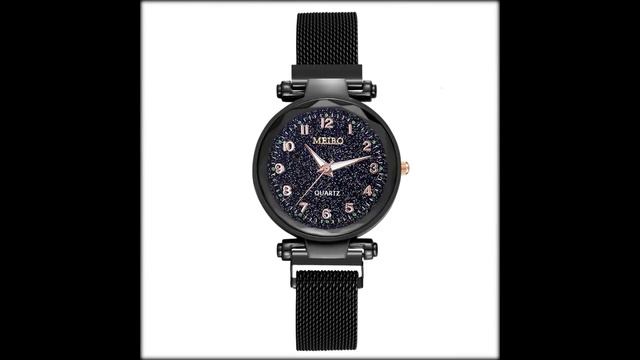 Женские часы Aliexpress с магнитной пряжкой звездное небо светящиеся арабские цифры роскошные смотреть онлайн