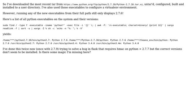 Ubuntu: Why is the python built from source is still showing the wrong version? смотреть онлайн