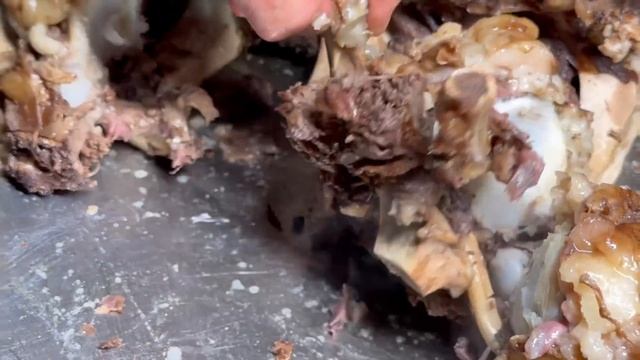 河北威县农村饼卷肉，大锅直径一米半，能煮2头牛1500斤肉，熟牛肉只卖65一斤 #麦总去哪吃