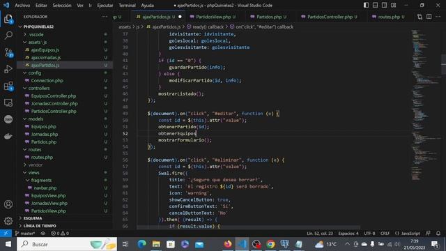 21 php MVC con postgreSQL y AJAX. Partidos: AJAX (editar y eliminar) смотреть онлайн