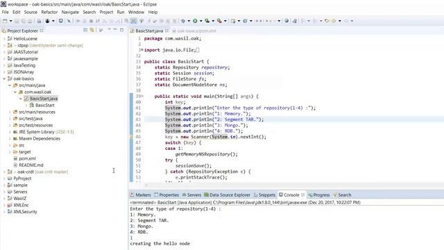 Apache Jackrabbit Oak - Java Quick Start смотреть онлайн