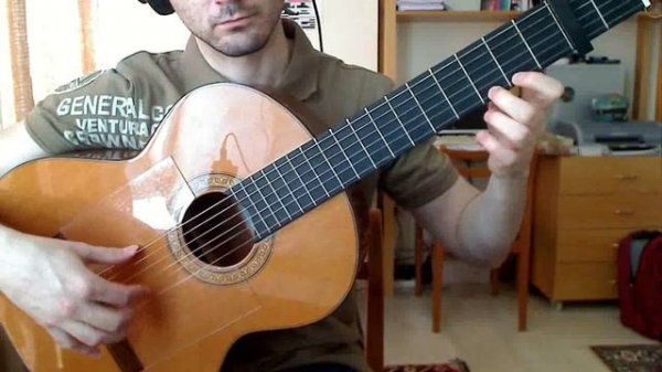 Alex Fox --- Guitar on Fire (slow play-through)