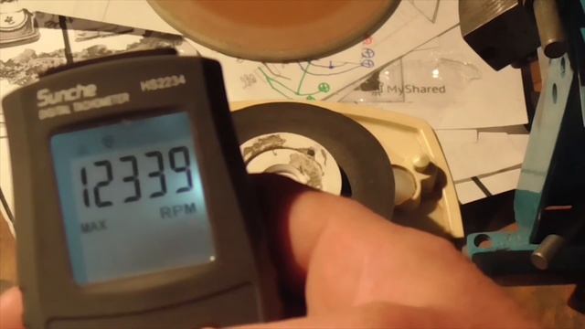 Цифровой тахометр HS2234. Измерение скорости двигателей станков. смотреть онлайн