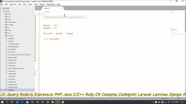 PHP Programs Part-05 | Subtraction | How To Subtract Numbers смотреть онлайн