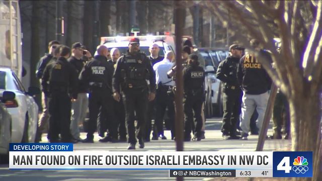 US Air Force member dies after setting himself on fire outside Israeli embassy in DC | NBC4 смотреть онлайн