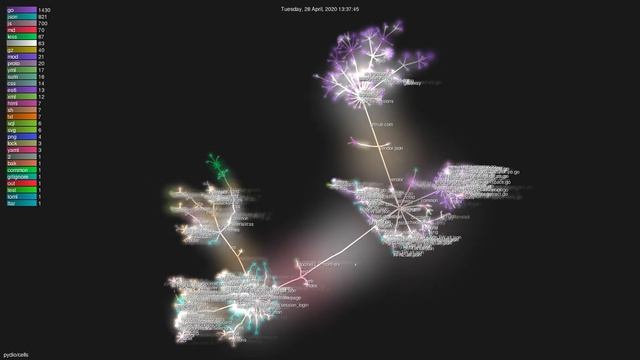 Pydio/cells - Gource Visualisation