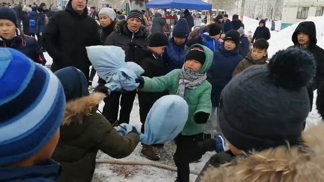 Масленица в Казахстане 2020. Проводы зимы. Сжигание чучела смотреть онлайн