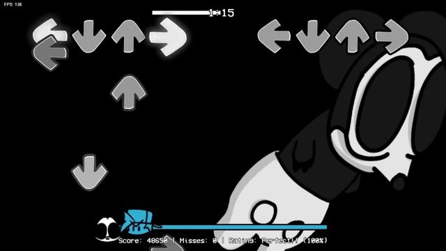 FNF Monochrome But Suicide Mouse Sings It смотреть онлайн