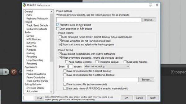 Reaper DAW Tutorial (Part 1) – Setup and Preferences