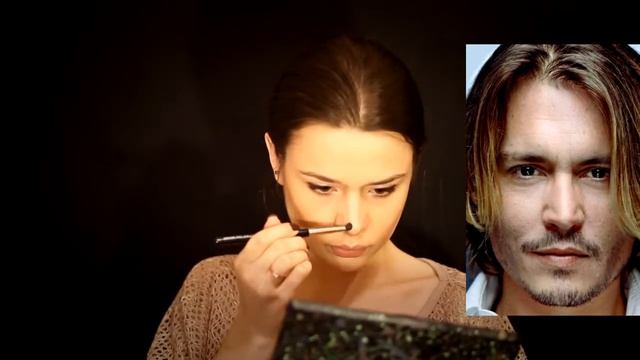 Johnny Depp Makeup Transformation Джонни Депп Макияж Maria Way смотреть онлайн