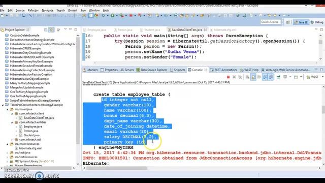 Table Per Class inheritance strategy in hibernate смотреть онлайн