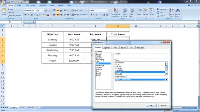 How to CALCULATE HOURS worked in excel | Tamil | calculate working hours смотреть онлайн