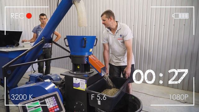 GRAND-300 Реальная производительность на комбикорме. Производительность 700 кг/час матрица Ø 6мм смотреть онлайн