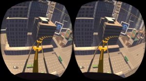 3D VR 360 Американские горки жёлтый уровень опасности.