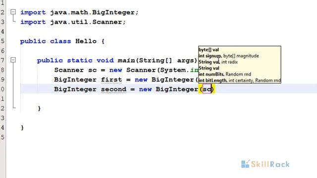Adding Two Large Integers in Java using BigInteger смотреть онлайн
