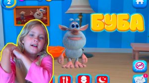Ксюша играет в игру Мой говорящий БУБА...