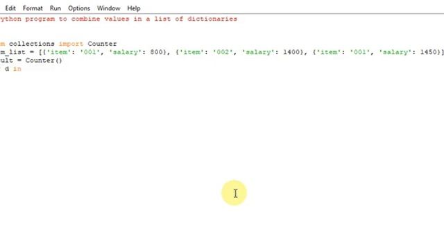 Python program to combine values in a list of dictionaries смотреть онлайн