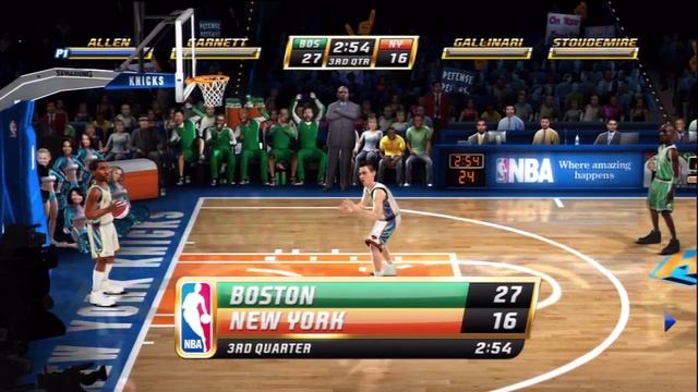 NBA JAM 2010 gameplay Celtics vs Knicks. boomshakalaka ! смотреть онлайн