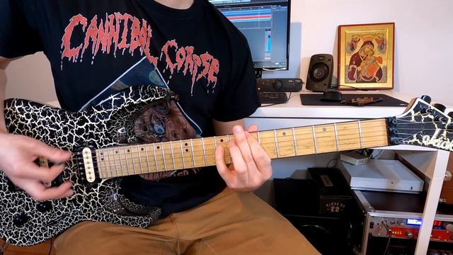 Cannibal Corpse - Staring Through The Eyes Of The Dead - Guitar Cover w/Solos (+Tabs) смотреть онлайн