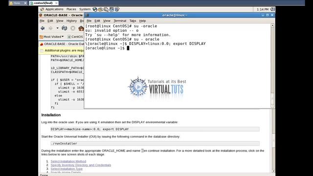 ORACLE TUTORIALS : oracle 10g installation on linux part2 смотреть онлайн