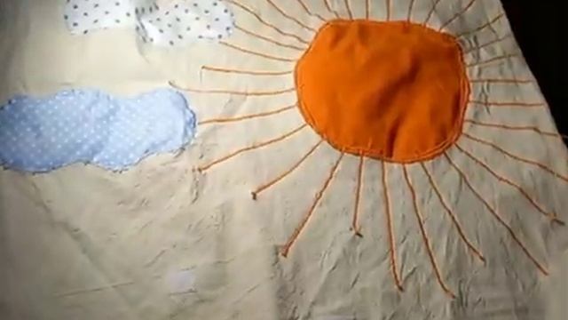 DIY Аппликация на ткани. Поделка в детский сад, на конкурс "волшебная ширма" смотреть онлайн