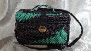 Сумочка из газетных трубочек корневое плетение