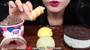 ASMR ICE CREAM PARTY *RICE CAKE, GODIVA, CHOCOLATE, OREO 고디바 초콜릿, 오레오, 찹쌀떡 아이스크림 먹방 MUKBANG