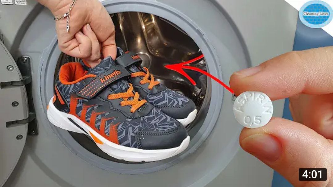 Бросьте свою обувь в стиральную машину с аспирином, вы не поверите, что произошло - Советы и подсказ