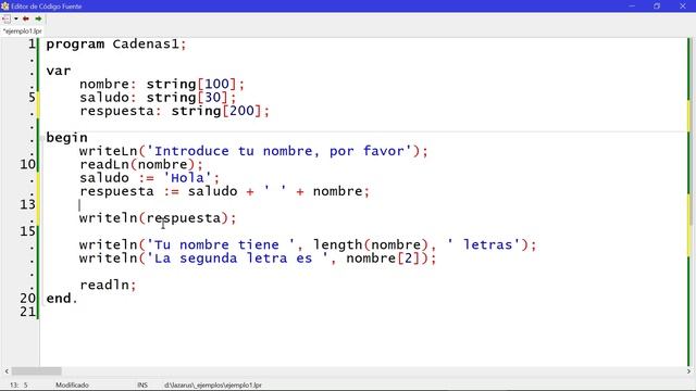 Pascal 24 - Contacto con las cadenas de texto смотреть онлайн