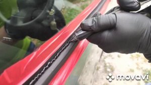 Восстановление уплотнителя на двери Toyota Funcargo